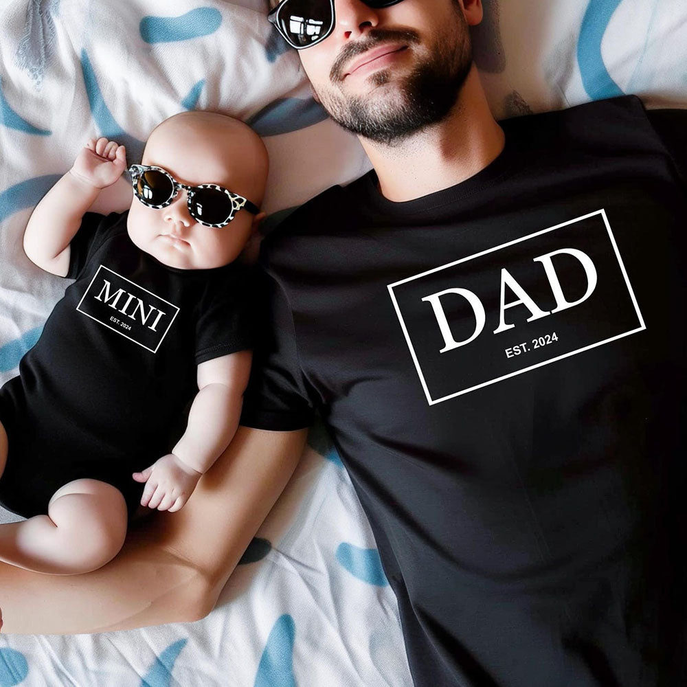 Personalized Dad and Son Father’s Day Matching Shirts Father Son Matching Tees Gift for Dad