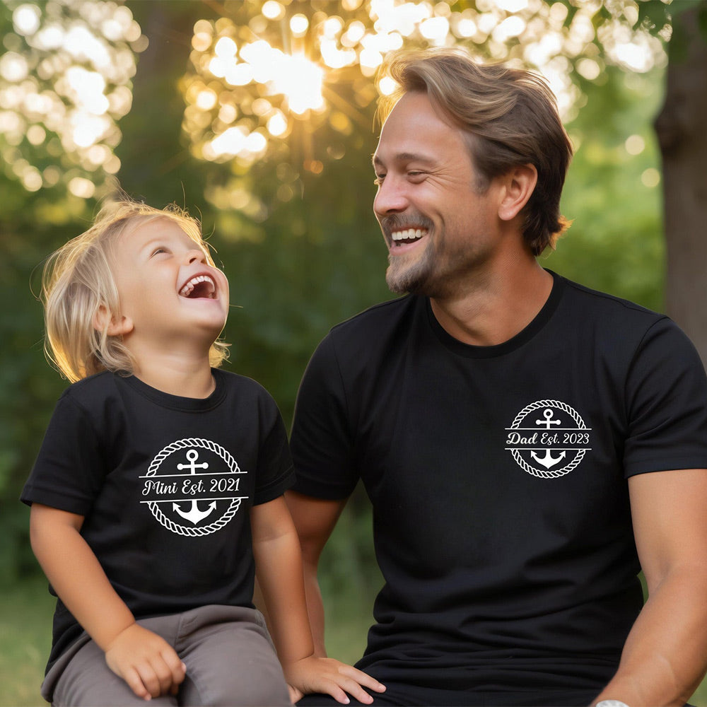 Personalized Dad and Me Father’s Day Matching Shirts Father Son Matching Tees Gift for Dad
