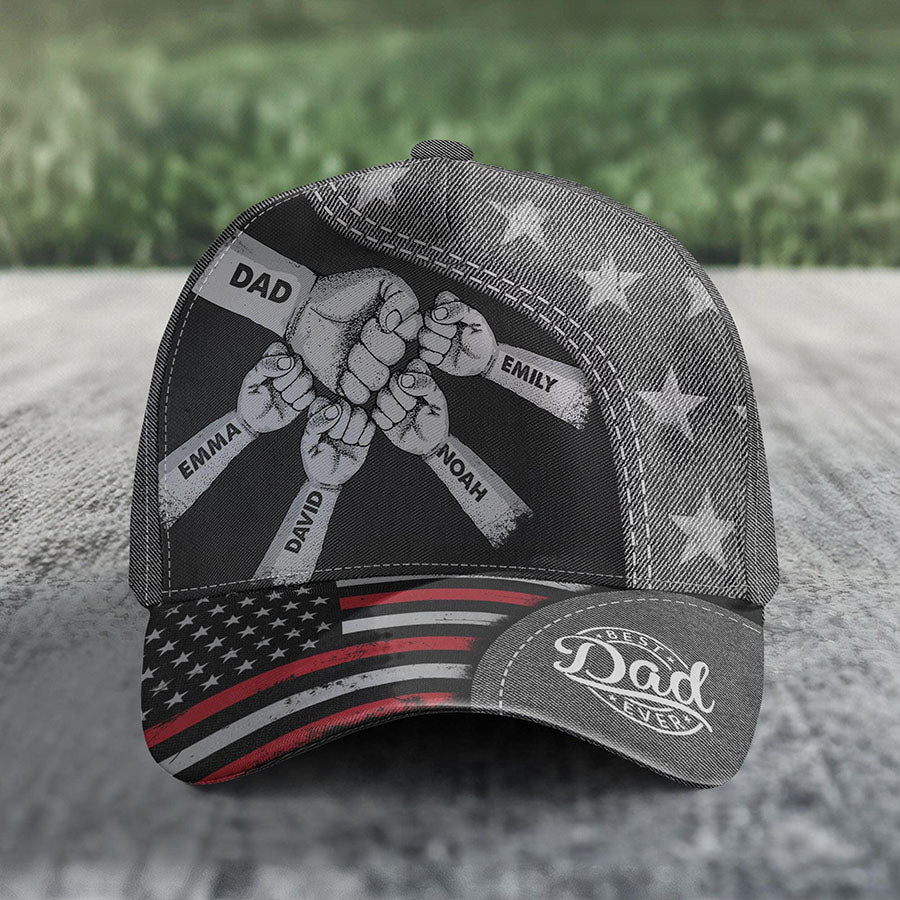 Personalized Fist Bump Dad Grandpa Classic Cap Father's Day Gift Ideas