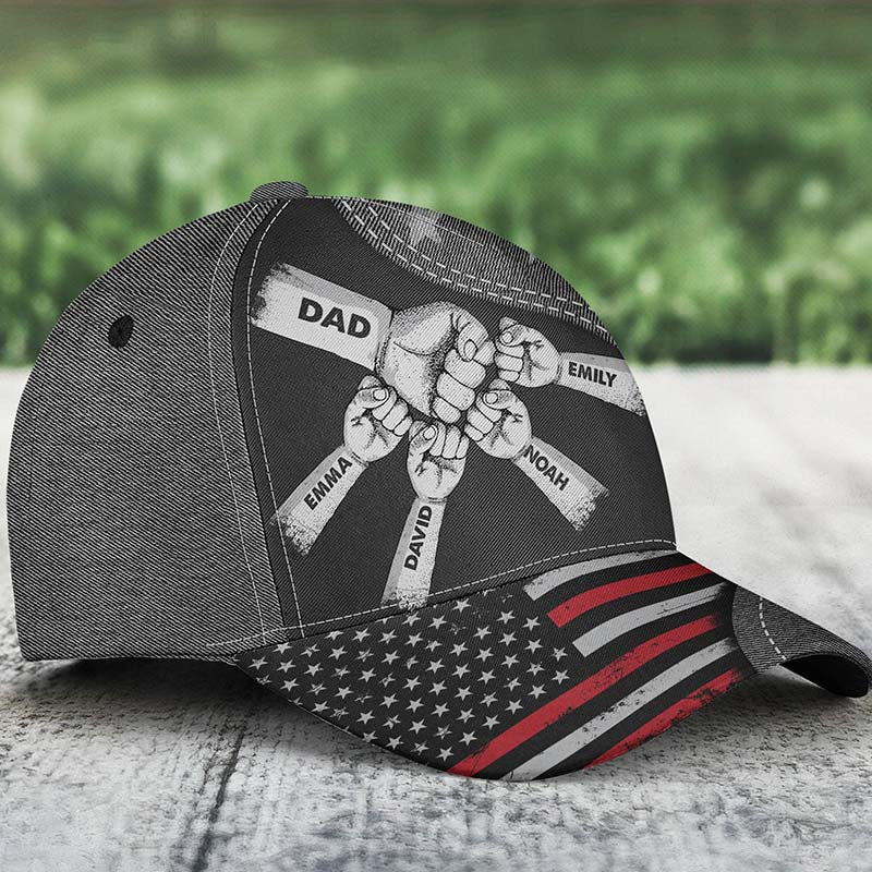 Personalized Fist Bump Dad Grandpa Classic Cap Father's Day Gift Ideas
