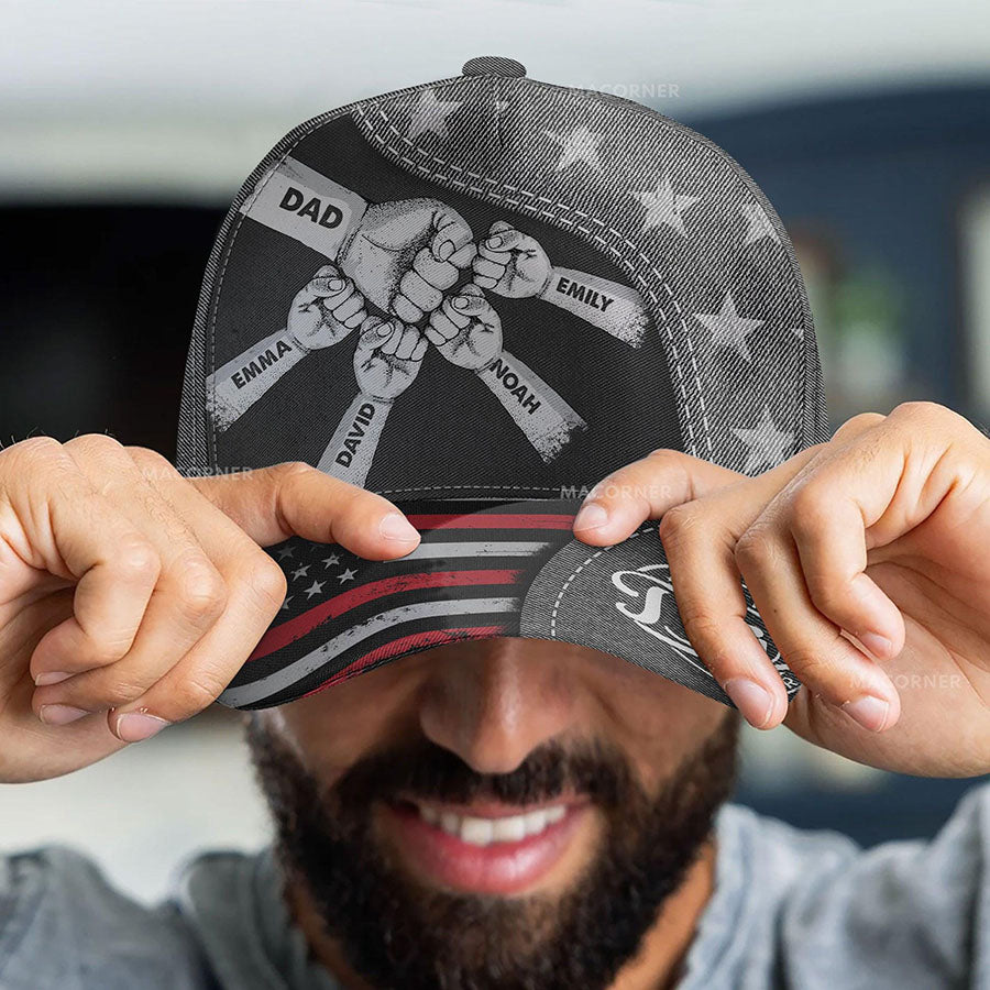 Personalized Fist Bump Dad Grandpa Classic Cap Father's Day Gift Ideas