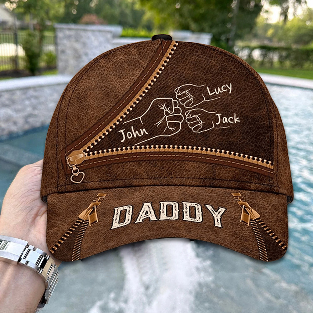 Personalized Fist Bump Daddy Grandpa Classic Cap Father's Day Gift Ideas