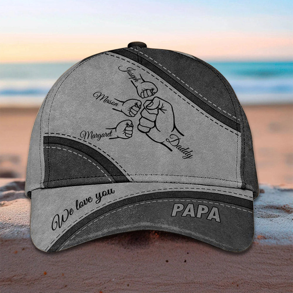 Personalized Fist Bump Dad Grandpa Classic Cap Father's Day Gift Ideas