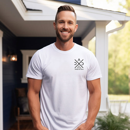 Personalized DAD T-shirt with the Child's Names and EST Father's Day Gift