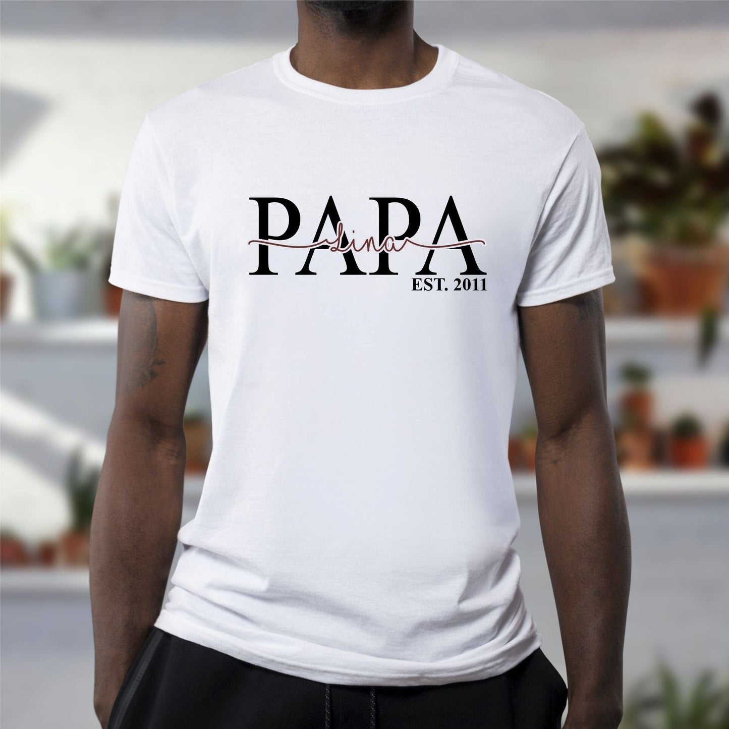 Personalized PAPA Est Sweatshirt Hoodie with Kid's Names Father's Day Gift For Dad