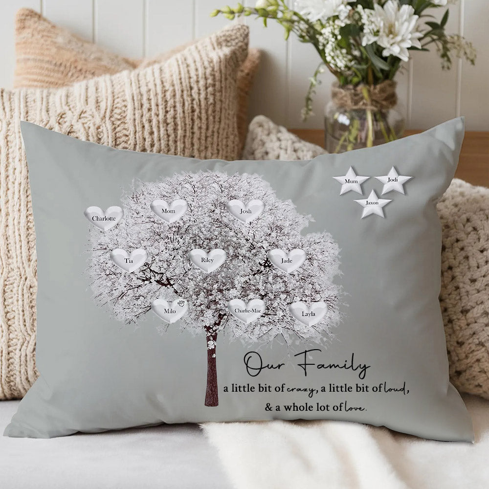 Personalized Family Tree Cushion Cover Mother's Day Family Tree Pillow Keepsake Unique Genealogy Gift