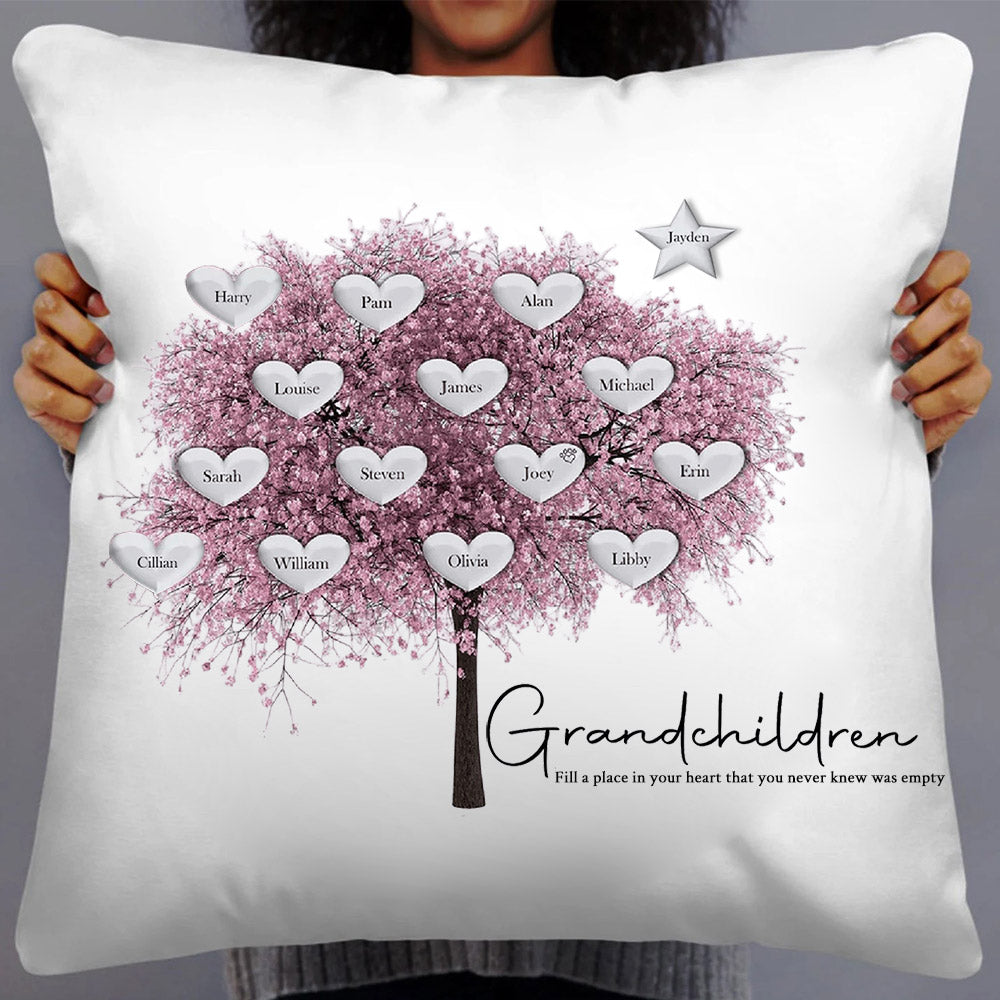 Custom Family Tree Throw Pillow Mother's Day Personalized Family Tree Keepsake Unique Genealogy Gift