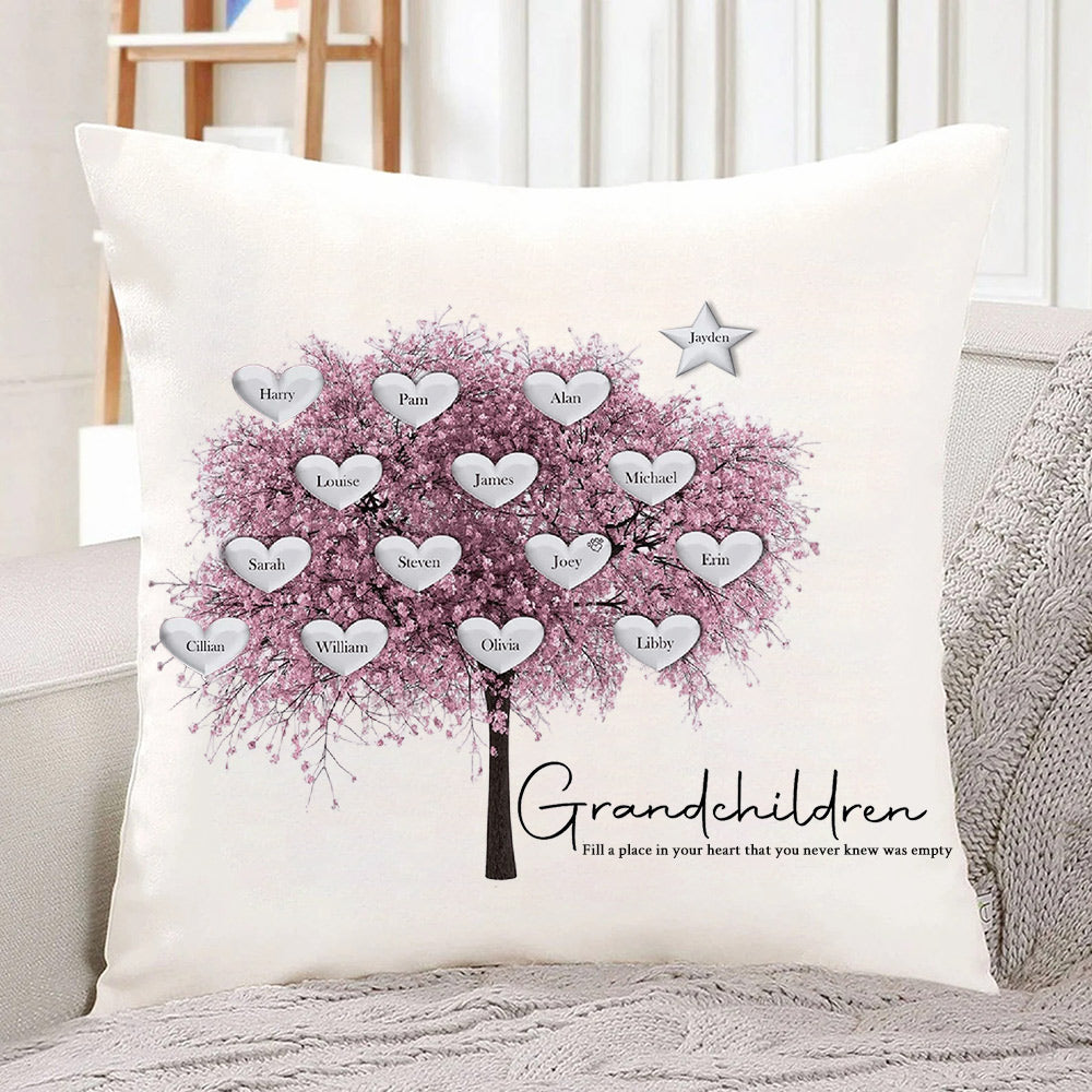 Custom Family Tree Throw Pillow Mother's Day Personalized Family Tree Keepsake Unique Genealogy Gift