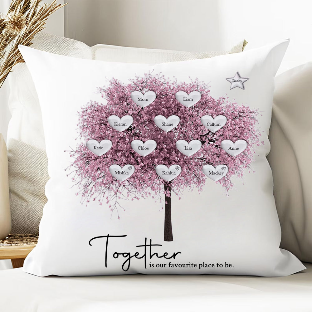 Personalized Family Tree Cushion Cover Mother's Day Family Tree Pillow Keepsake Unique Genealogy Gift