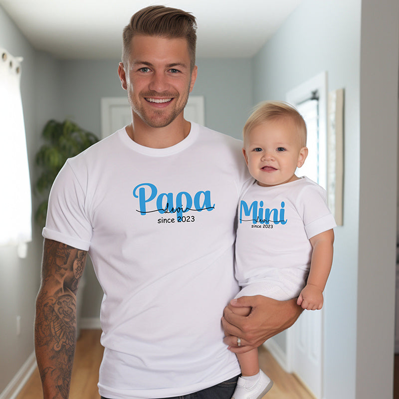 Personalized Dad and Mini Me Bundle Shirts Father’s Day Father Son Matching Shirts Gift for Dad