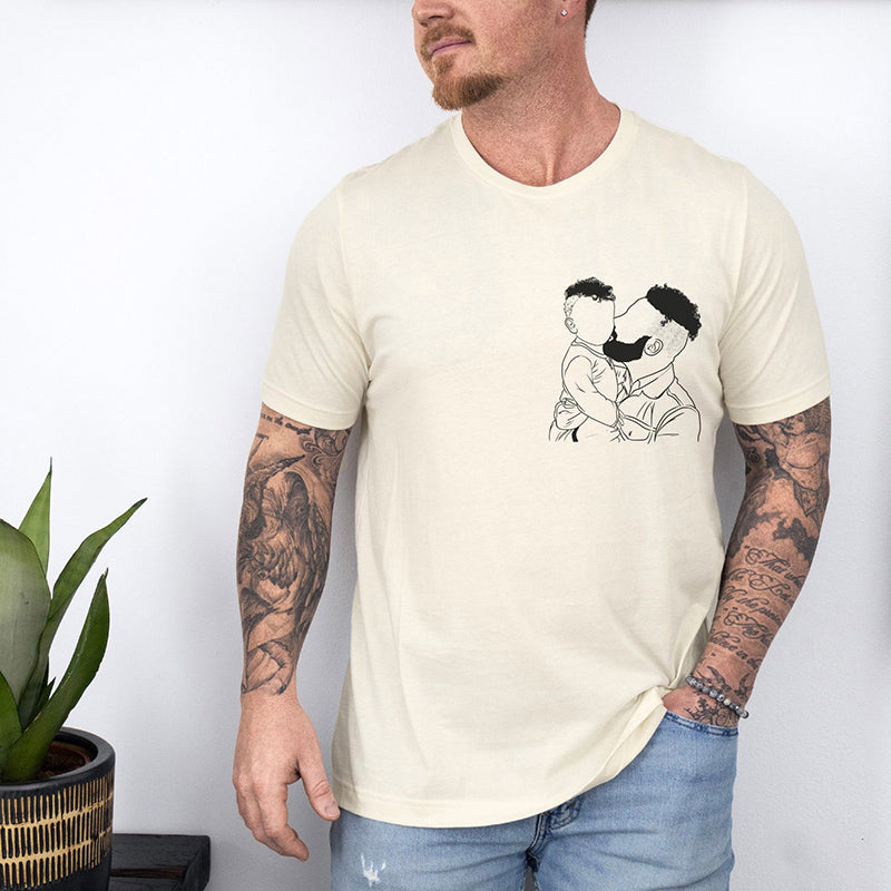Personalized Father Son Matching Shirts with Picture Dad and Me Matching Shirts Fatherās Day Gift for Dad