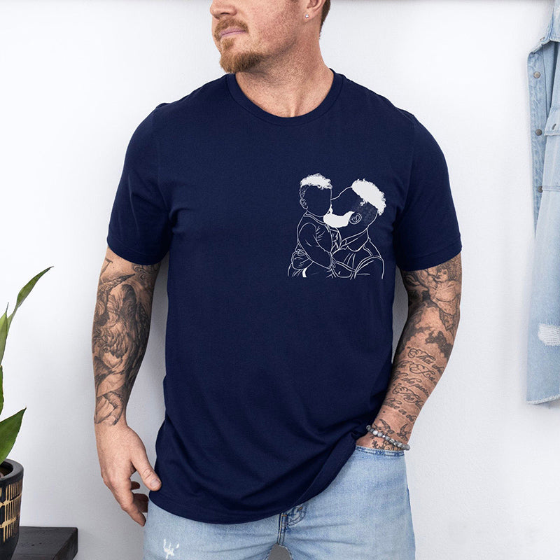 Personalized Father Son Matching Shirts with Picture Dad and Me Matching Shirts Fatherās Day Gift for Dad