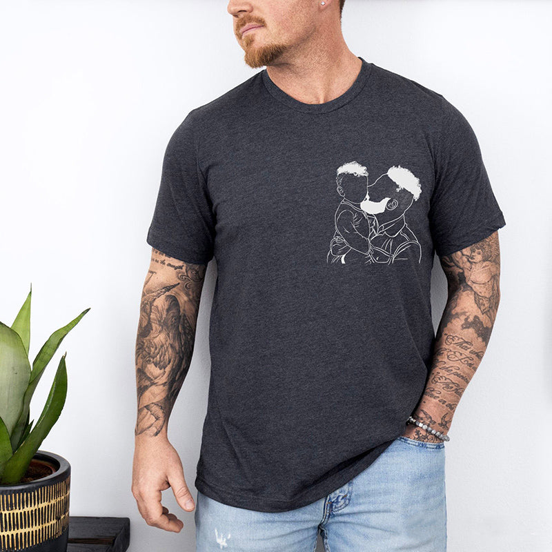 Personalized Father Son Matching Shirts with Picture Dad and Me Matching Shirts Fatherās Day Gift for Dad