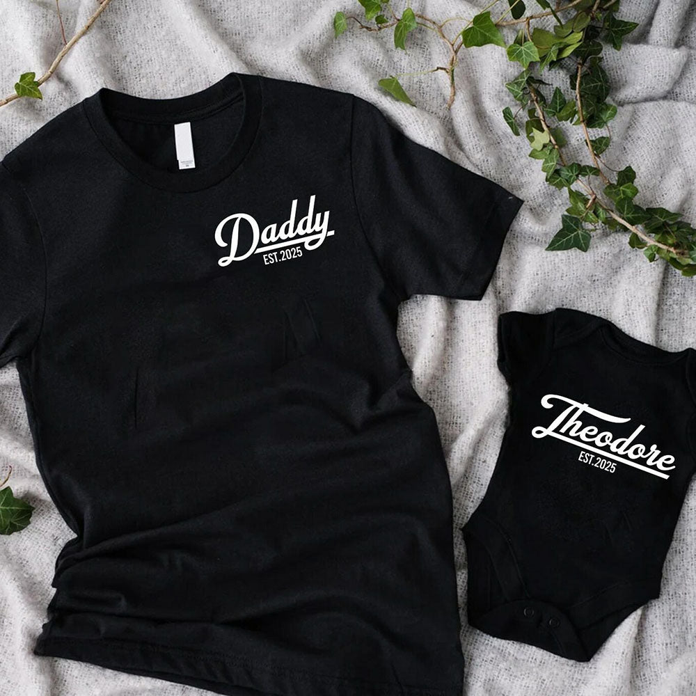 Personalized Daddy and Me Father’s Day Matching Shirts Father Son Matching Shirts Gift for Dad