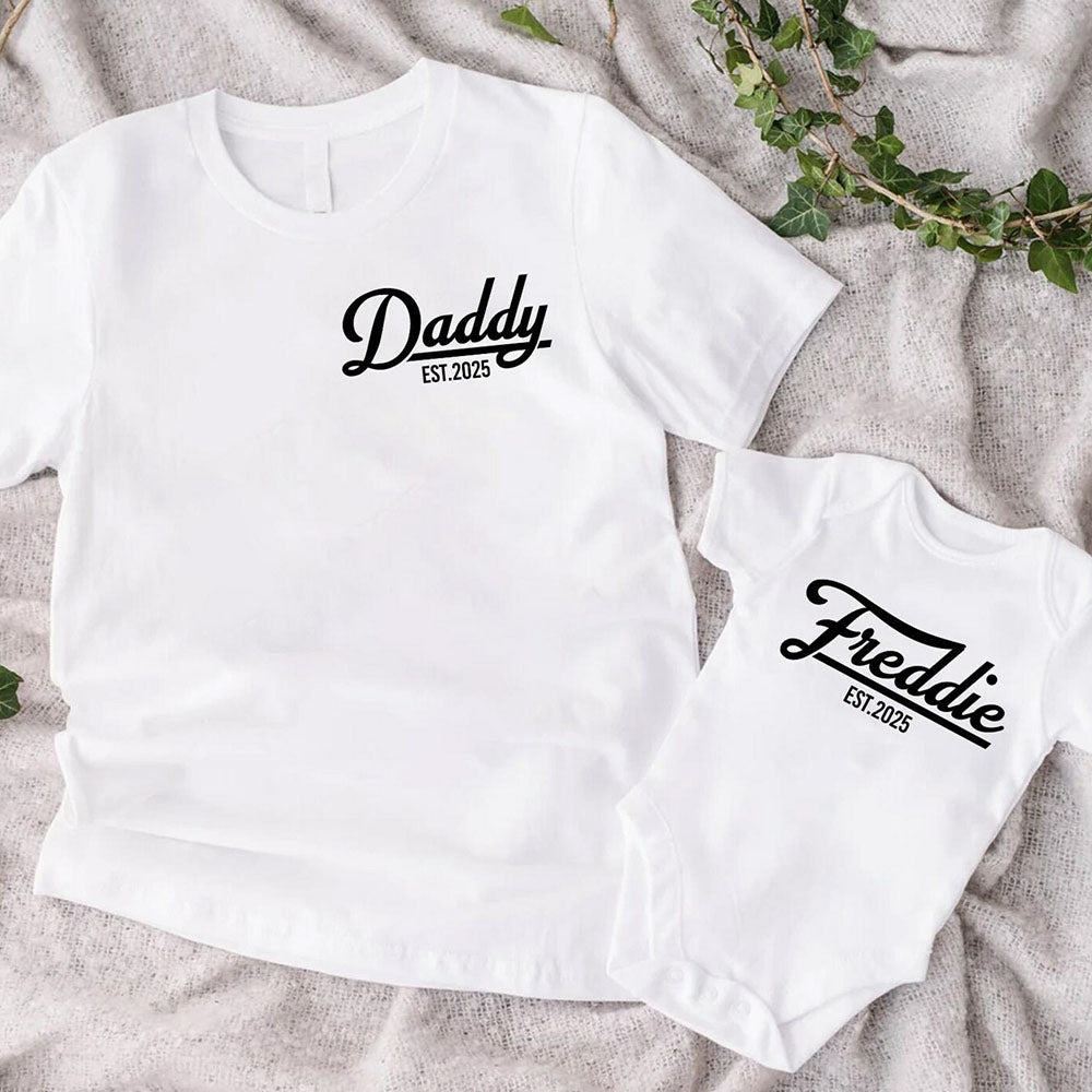 Personalized Daddy and Me Father’s Day Matching Shirts Father Son Matching Shirts Gift for Dad