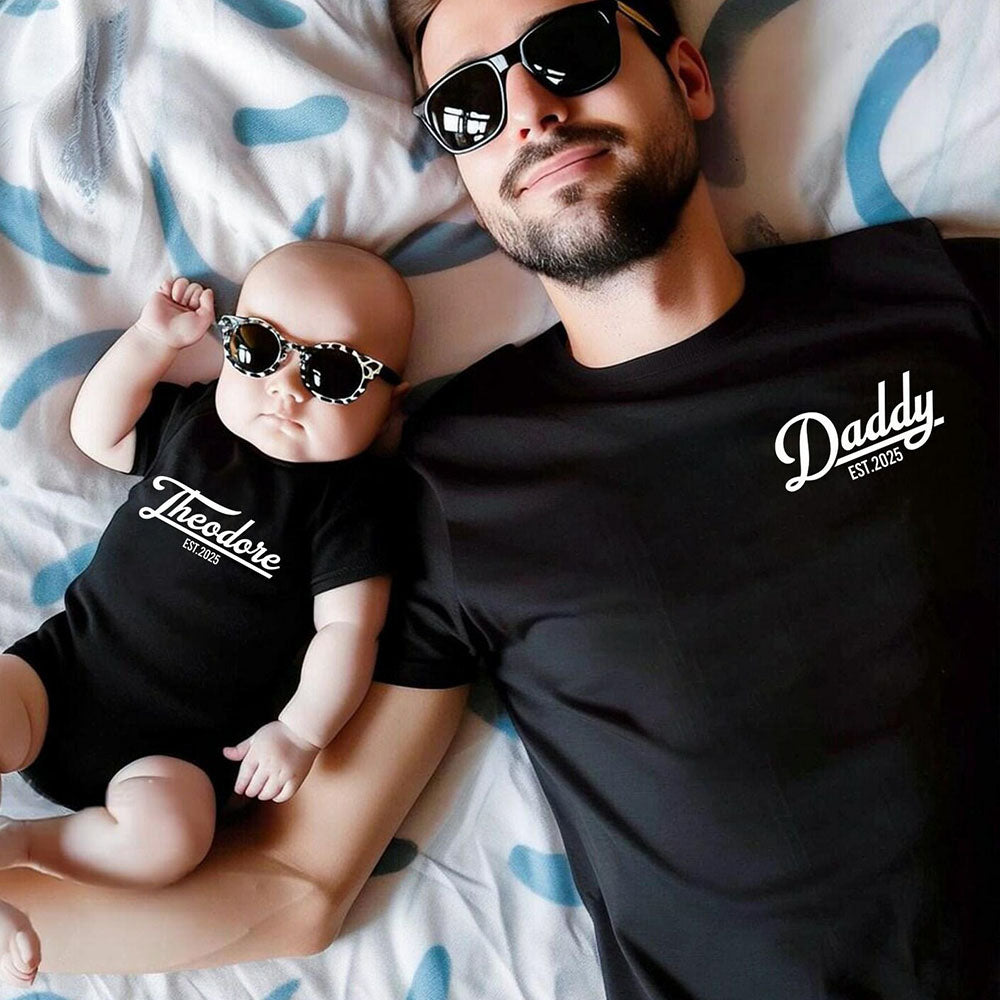 Personalized Daddy and Me Father’s Day Matching Shirts Father Son Matching Shirts Gift for Dad