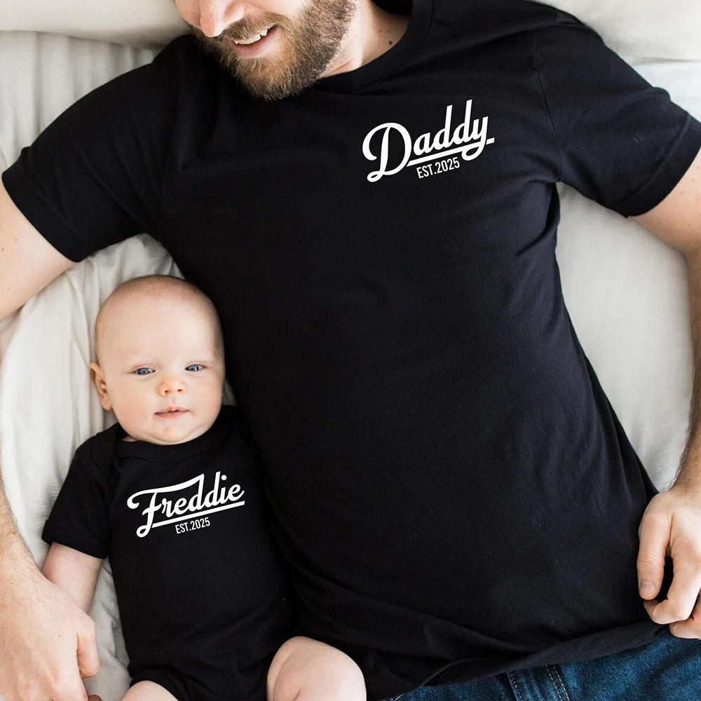 Personalized Daddy and Me Father’s Day Matching Shirts Father Son Matching Shirts Gift for Dad