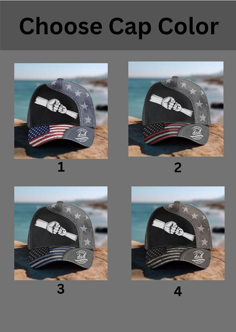 Personalized Fist Bump Dad Grandpa Classic Cap Father's Day Gift Ideas