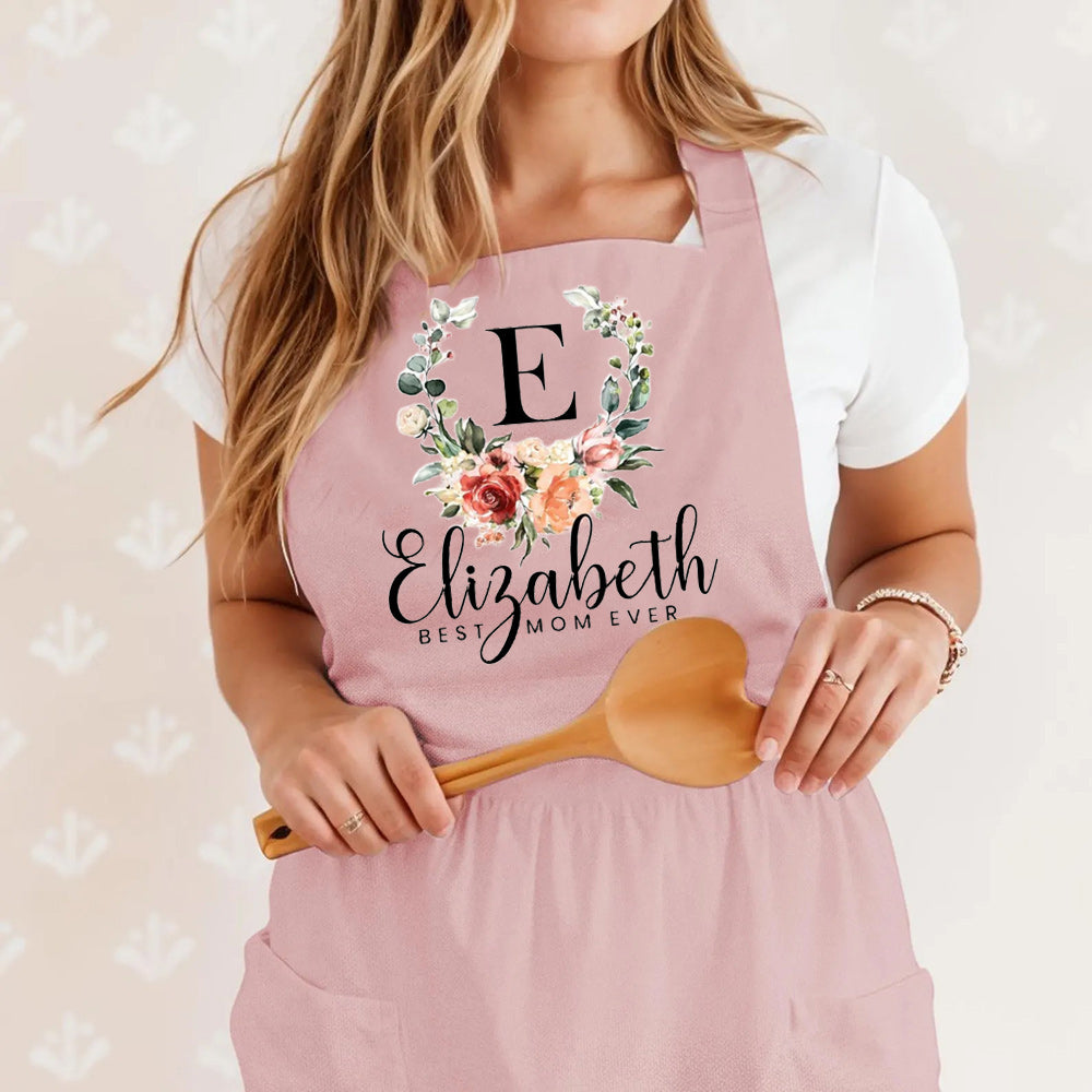 Personalized Aprons for Women Mom Grandma Mother's Day Kitchen Aprons Best Aprons for Women