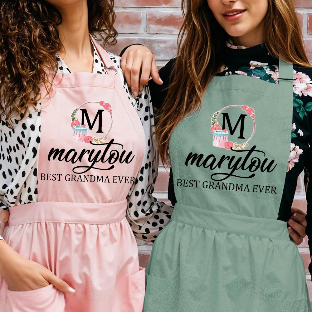 Personalized Aprons for Women Mom Grandma Mother's Day Kitchen Aprons Best Aprons for Women