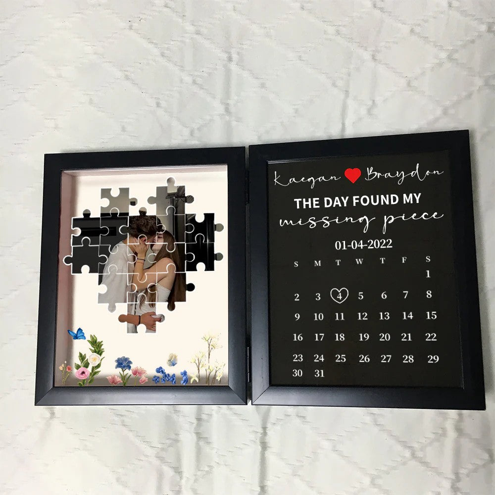 Personalized The Day I Found My Missing Piece Puzzle Photo Frame