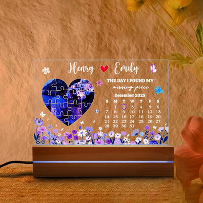 The Day I Found My Missing Piece Personalized Photo Lightbox