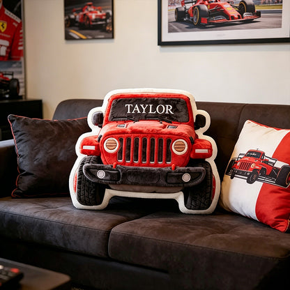 Personalized Racing Plush Pillow with Custom Name – Unique Gift for Racers & Motorsport Fans