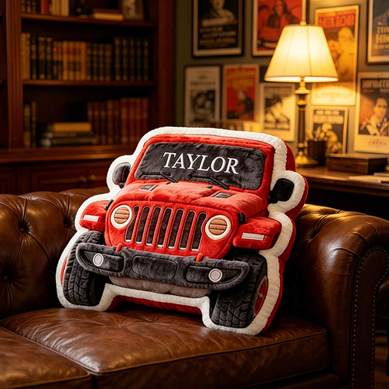 Personalized Racing Plush Pillow with Custom Name – Unique Gift for Racers & Motorsport Fans