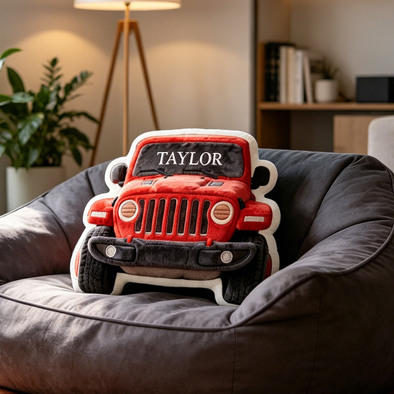 Personalized Racing Plush Pillow with Custom Name – Unique Gift for Racers & Motorsport Fans