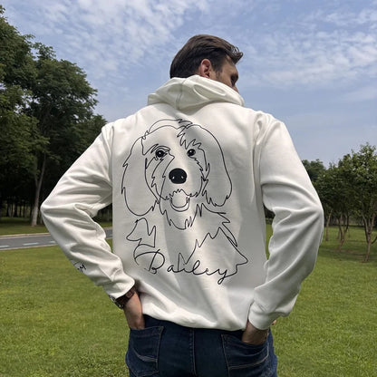 Personalized Embroidered Pet Face and Name Sweatshirt Dog Portrait Pet Lover Gift