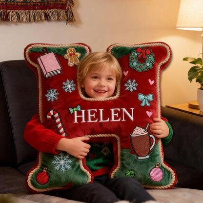 Personalized Books Alphabet Pillow with Custom Name, Retro Book Letter Throw Cushion, Gift for Kids, Boys, Girls & Book Lovers