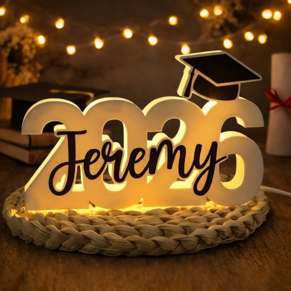 Personalized Graduation Light Box Custom Name LED Night Light Decor Gift