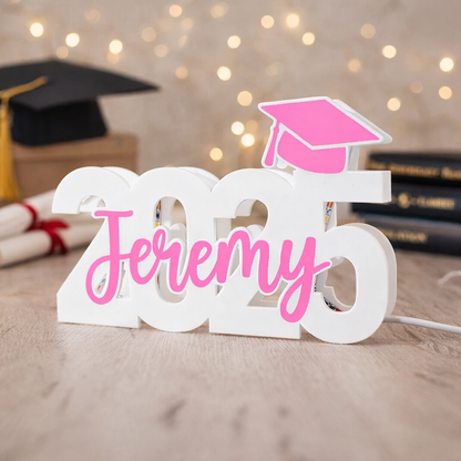 Personalized Graduation Light Box Custom Name LED Night Light Decor Gift
