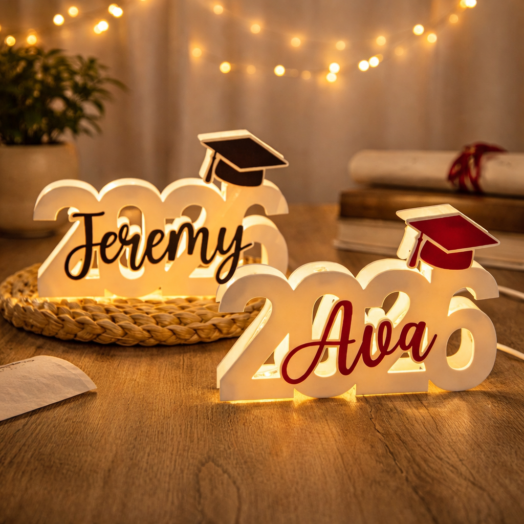 Personalized Graduation Light Box Custom Name LED Night Light Decor Gift