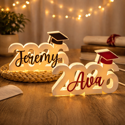 Personalized Graduation Light Box Custom Name LED Night Light Decor Gift