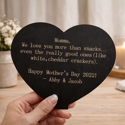 Personalized Heart Shaped Mom Puzzle Name Sign Perfect Gift Ideas for Mom Grandma Mother's Day Presents