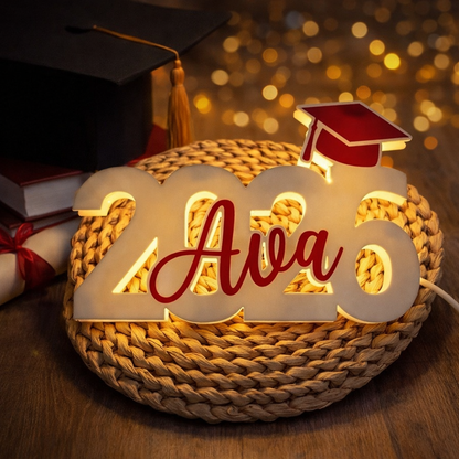 Personalized Graduation Light Box Custom Name LED Night Light Decor Gift