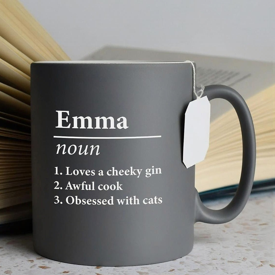 Personalised Name Definition Satin Mug  for Couples Mom Dad