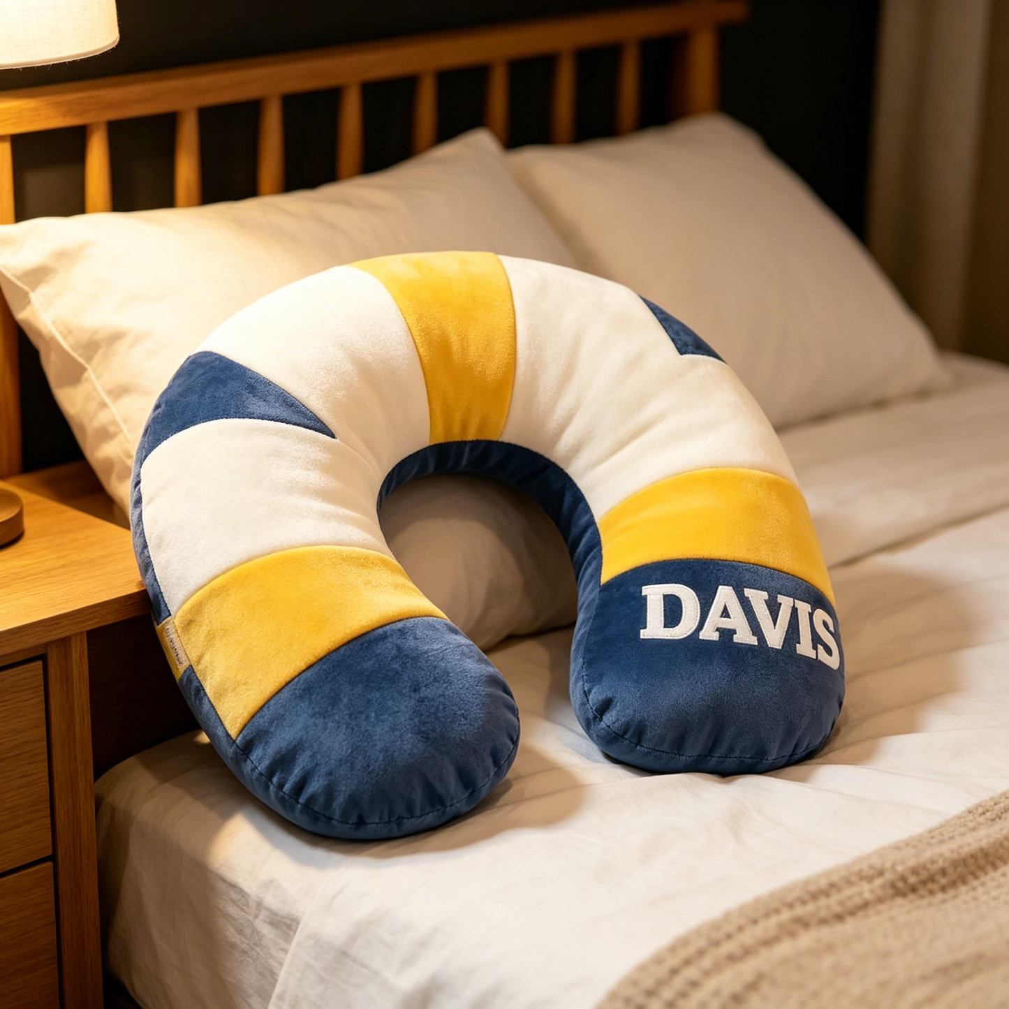 Personalized Volleyball Neck Pillow – Custom Name Design for Athletes and Sports Lovers