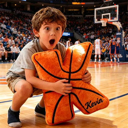Custom Basketball Alphabet Pillow with Name – Unique Gift for Basketball Lovers