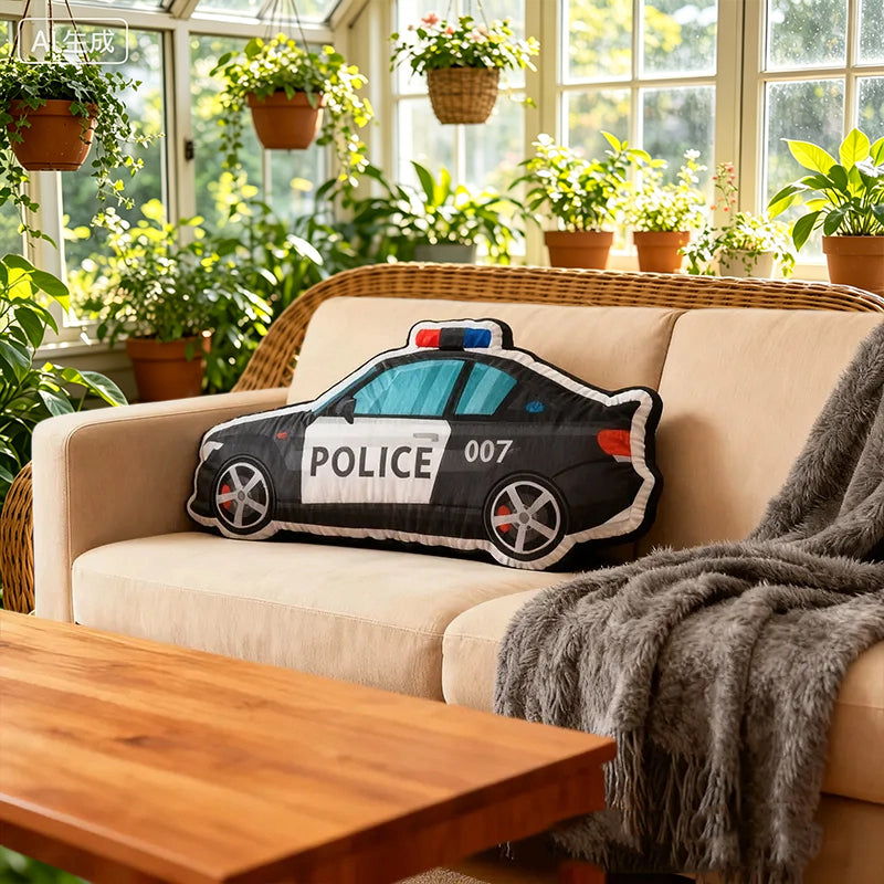 Personalized Police Car Cushion – Playful and Comfortable Decorative Pillow