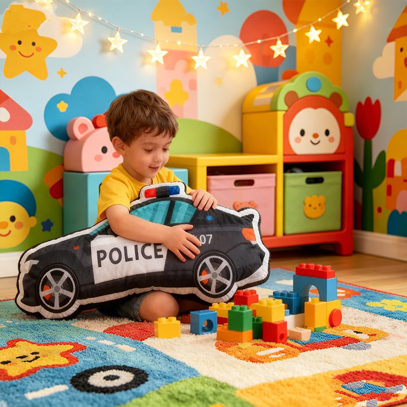 Personalized Police Car Cushion – Playful and Comfortable Decorative Pillow