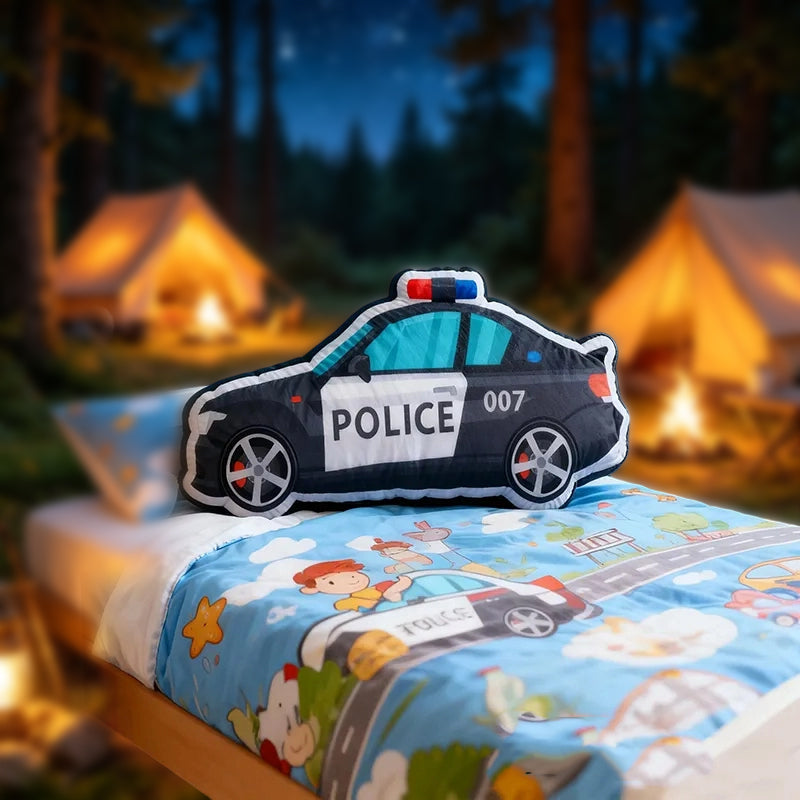 Personalized Police Car Cushion – Playful and Comfortable Decorative Pillow