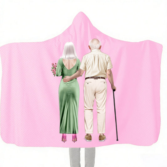 Personalized Timeless Love Hooded Minky Fleece Blanket Anniversary Gift