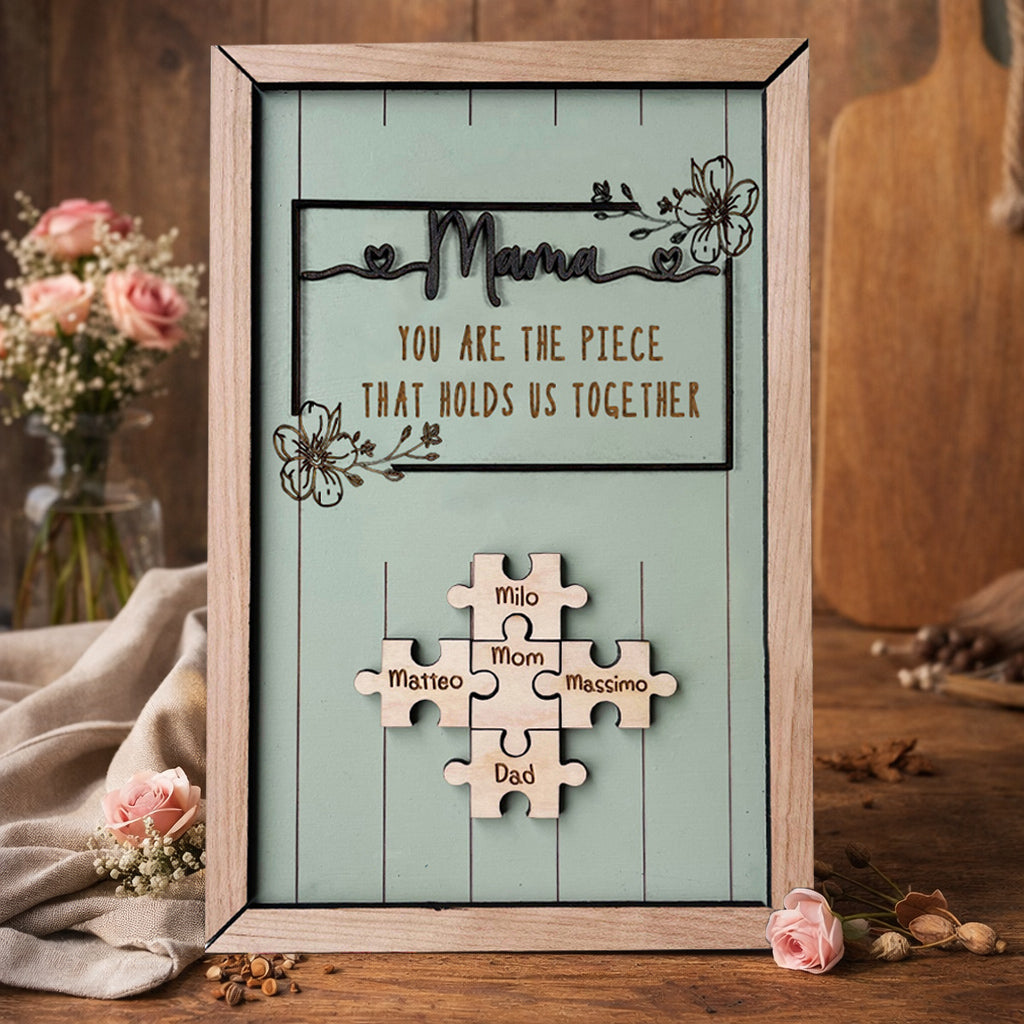 Personalized Mom You Are The Piece That Holds Us Together Puzzle Sign Mother's Day Gift Ideas