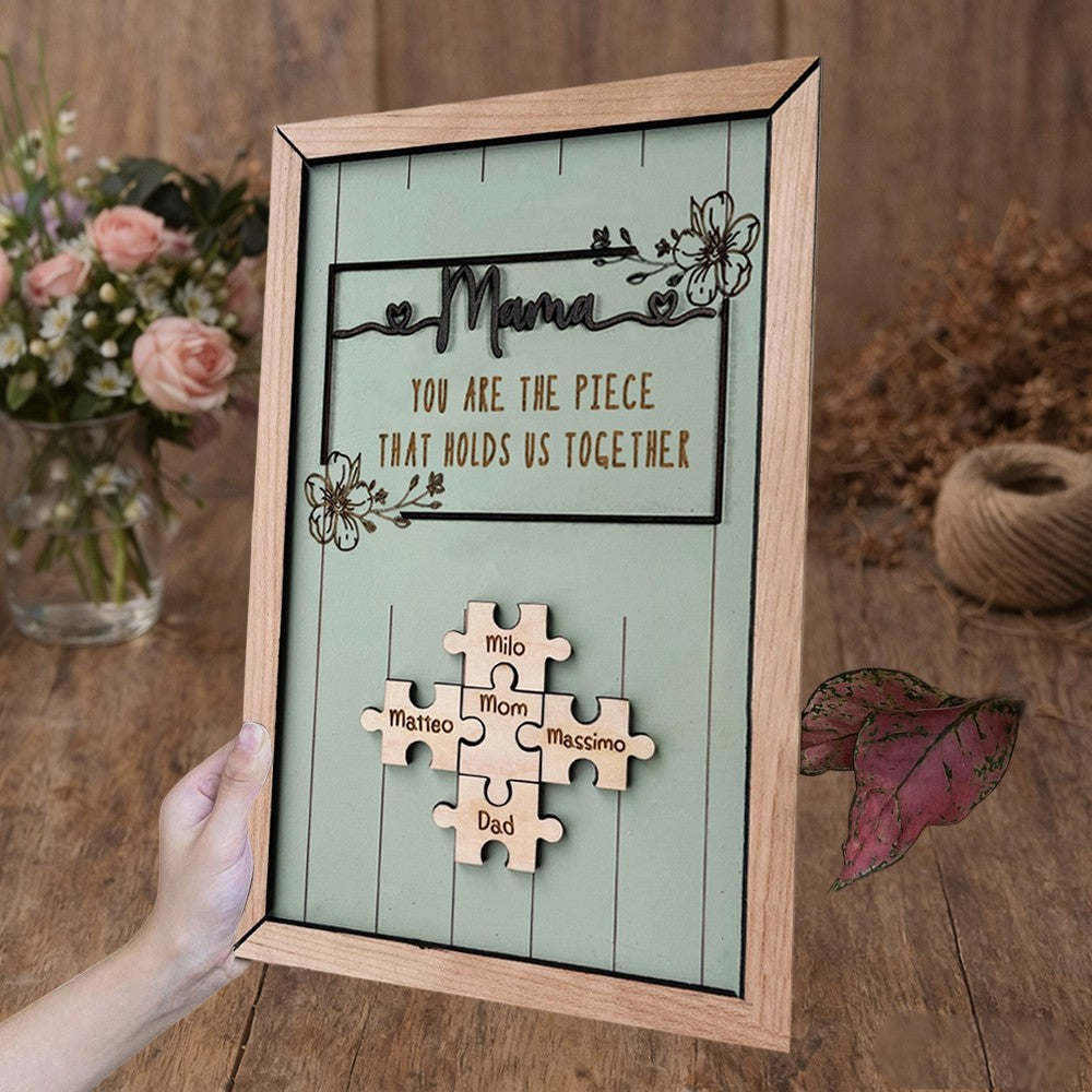 Personalized Mom You Are The Piece That Holds Us Together Puzzle Sign Mother's Day Gift Ideas