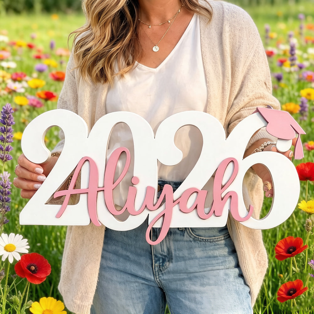 Personalized Graduation Name Sign Her/Him Grad Party Decorations Gift