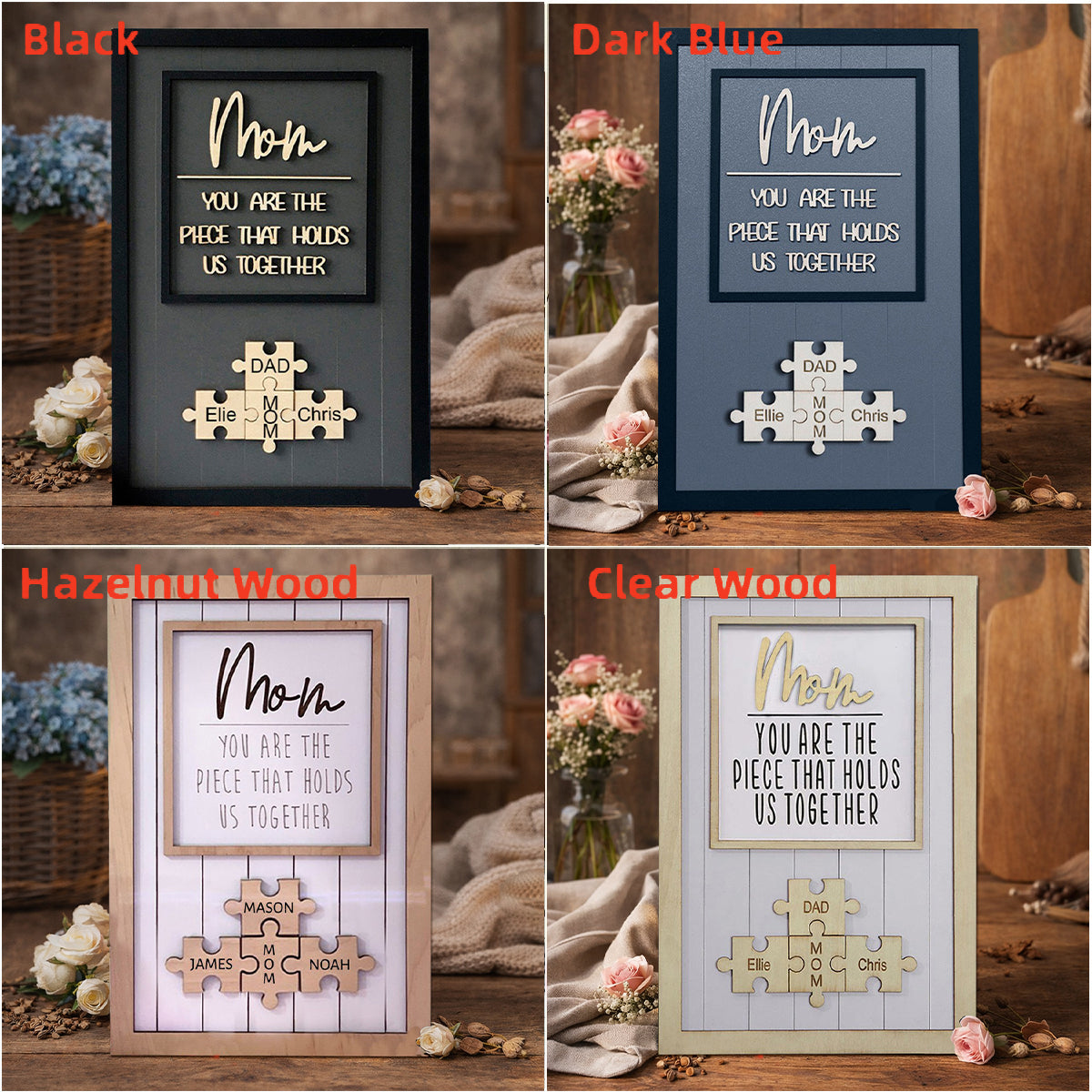Personalized Mom You Are The Piece That Holds Us Together Puzzle Sign Mother's Day Gift Ideas