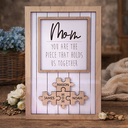 Personalized Mom You Are The Piece That Holds Us Together Puzzle Sign Mother's Day Gift Ideas