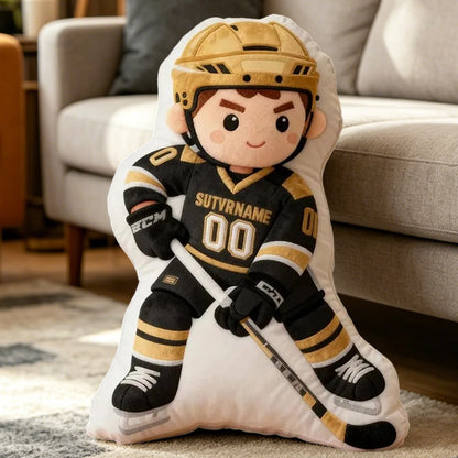 Personalized Ice Hockey Cushion with Custom Details – Perfect for Kids, Players, and Fans